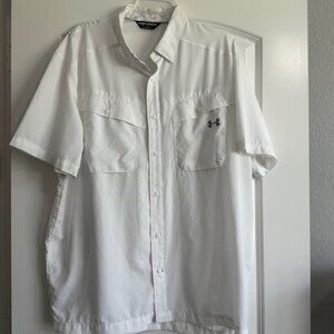 Under Armour Men's Short Sleeve Button Up Shirt Sz 2XL